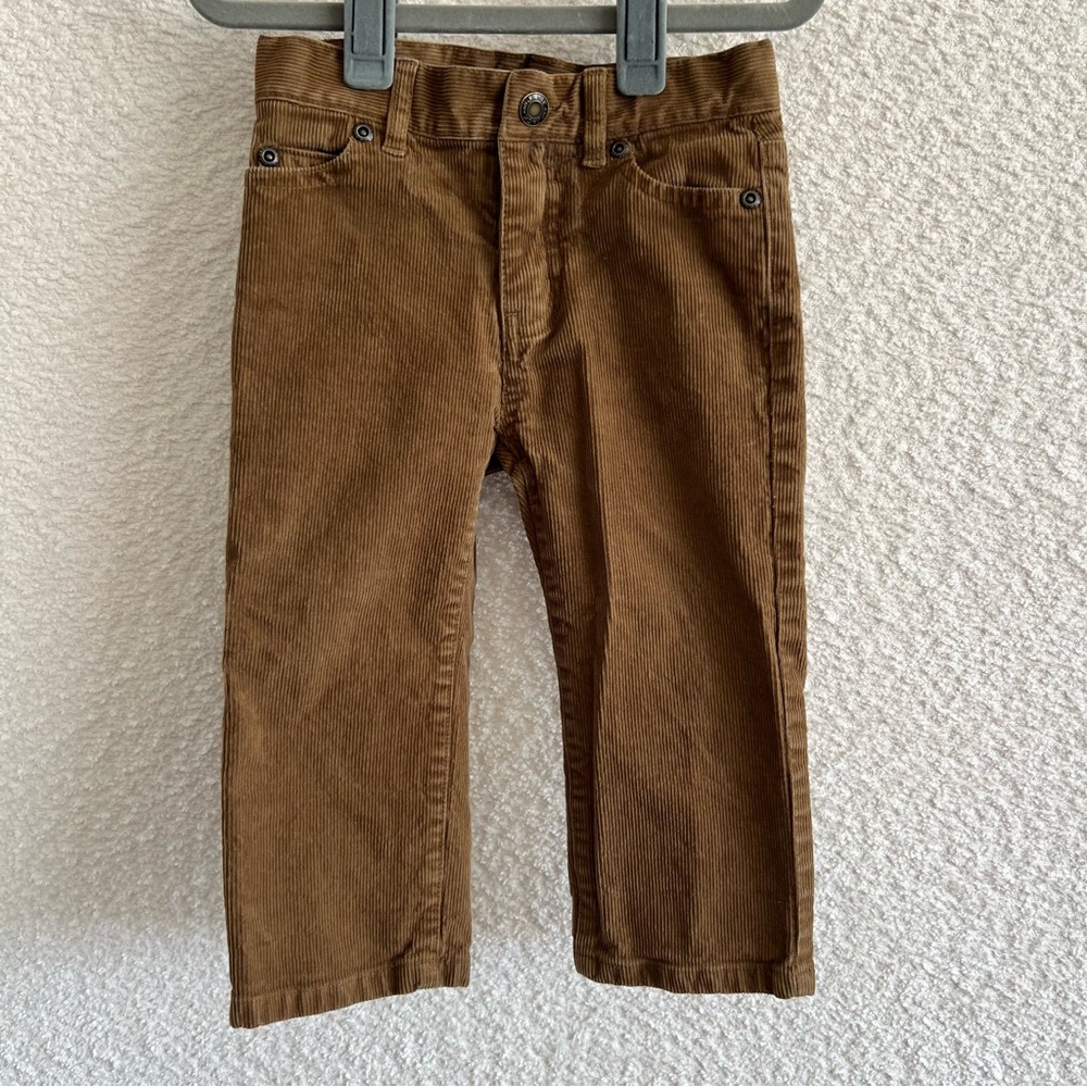 Janie And Jack Blue Infant Toddler Brown Corduroy Pants Size 18-24 Months